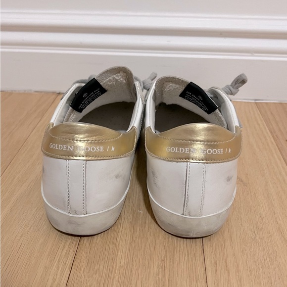 Golden Goose Super Star White Gold Green Sneakers Women EU 40 US 9 Like new - Picture 3 of 8